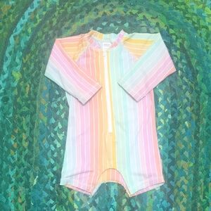 Hanna Andersson Pastel Striped Kids Rashguard